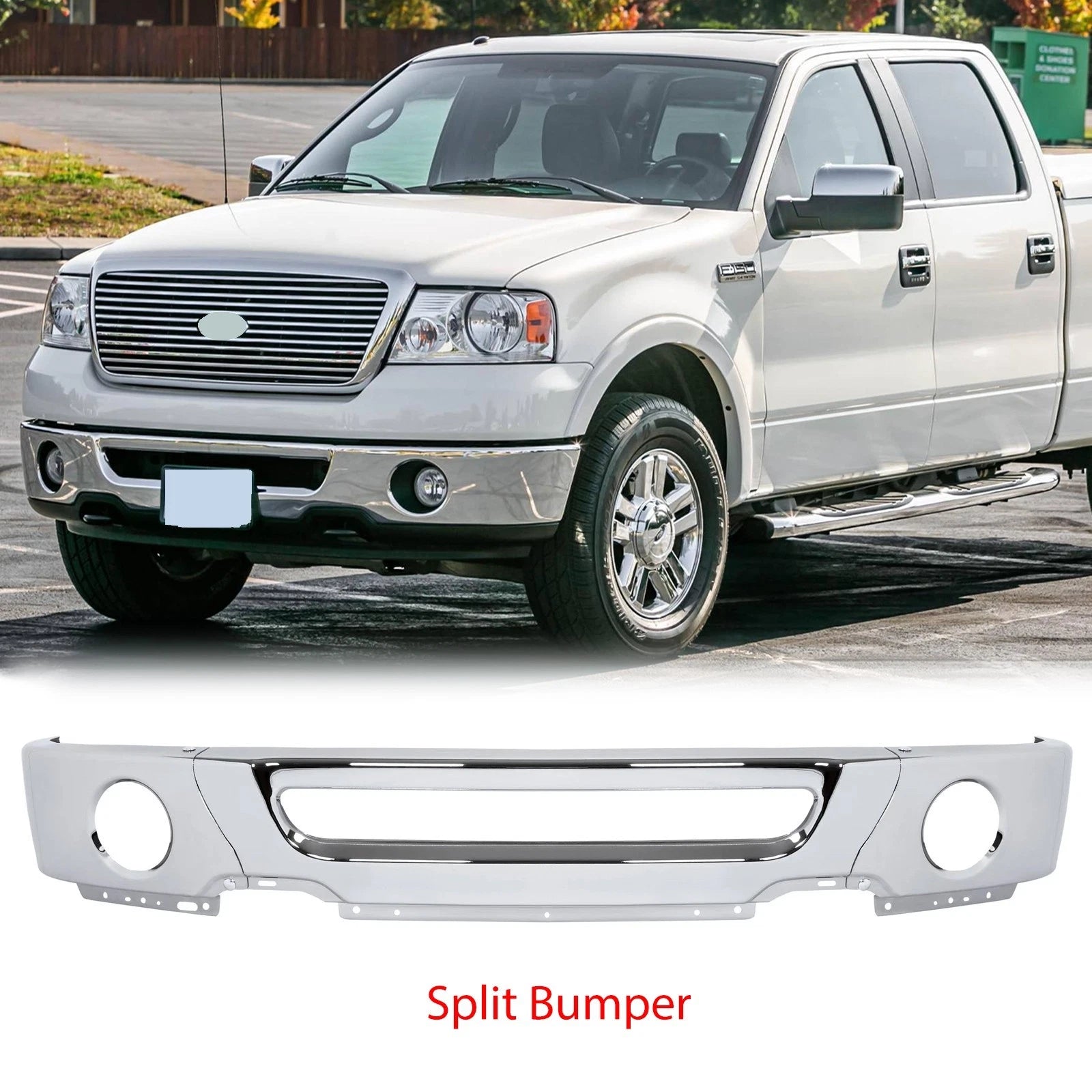 Chrome Steel Front Bumper Face Bar for Ford F-150 (2006–2008)