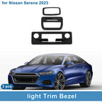 Light Trim Bezel Set for Nissan Serena (2023) Black