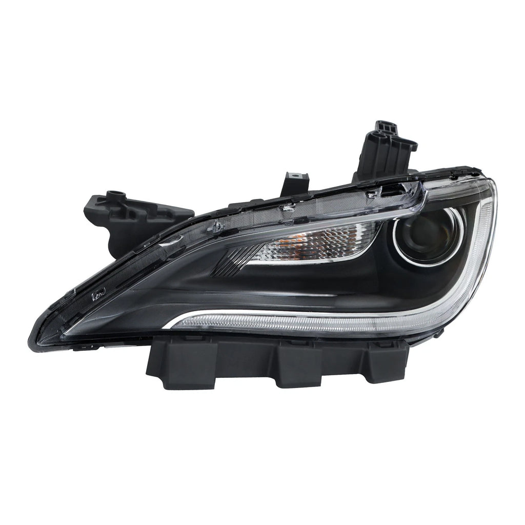 Headlights for Chrysler 200 (2015â2017) Left Chrome Black Trim LED DRL