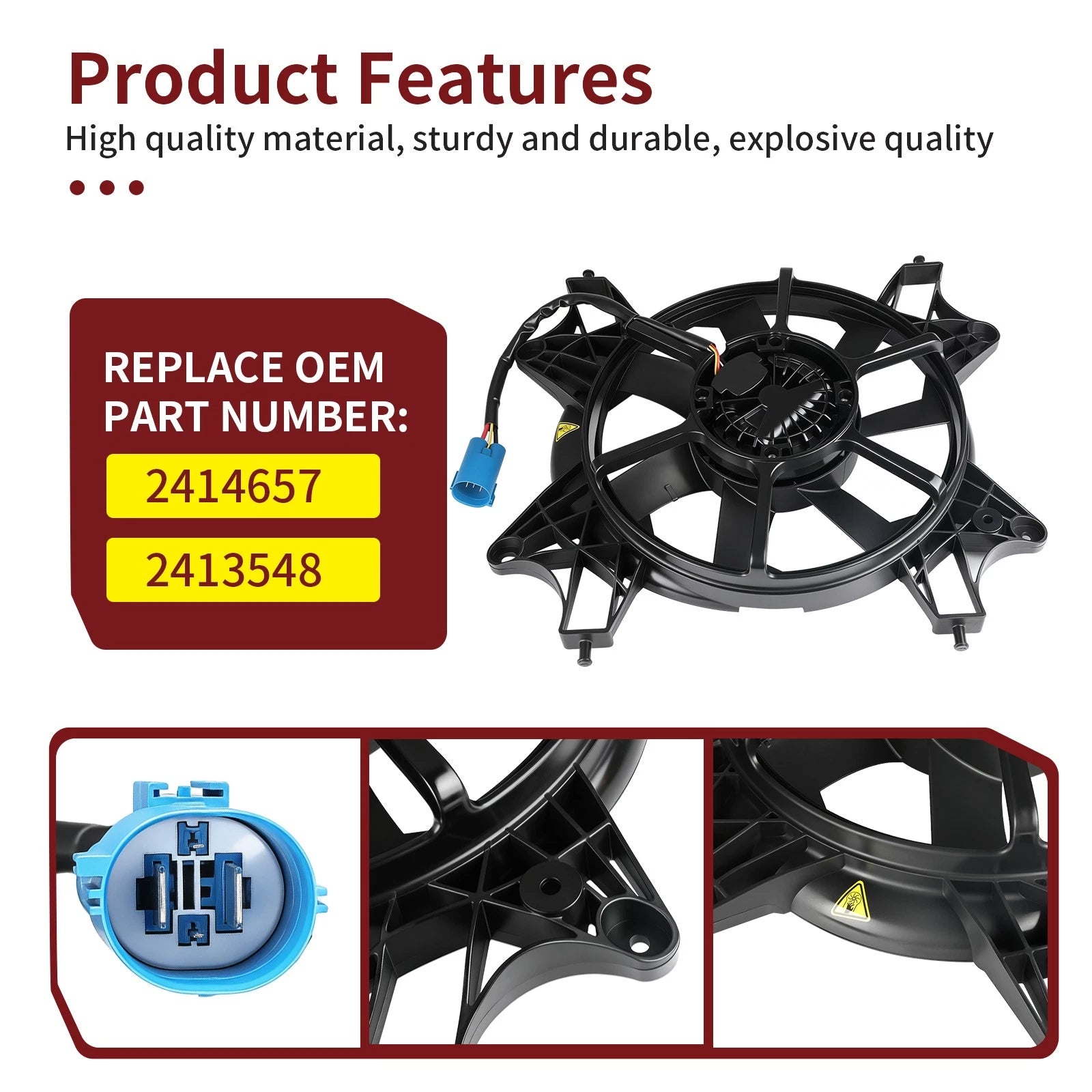 Brushless Fan Assembly for Polaris RZR Turbo S (2020–2021) 2414657