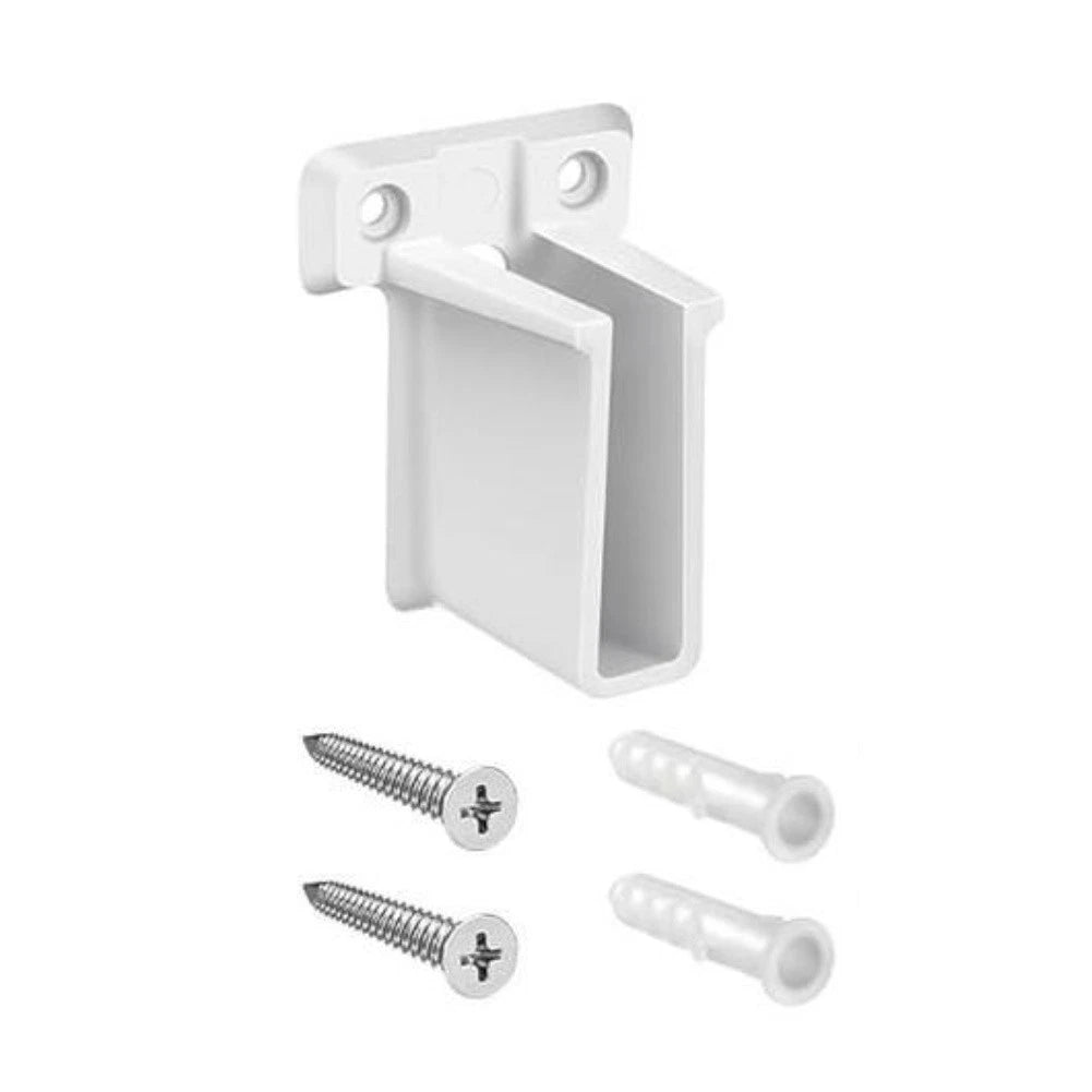 Closet Rod Hardware Brackets for Wardrobe Rod End Support (Wall Mount)