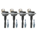 Set of 4 Ignition Coils & NGK G-Power Spark Plugs for BMW E30 318i 318is (1982–1994)