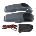Saddlebag Lids for Harley CVO Street Glide (2014–2024) 5X7" Speaker Cutout Gunship Gray
