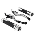 Silver Extendable Brake Clutch Levers Grip Set for Suzuki GSXR1000 (2001-2023)