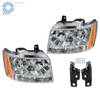 Chrome Headlights for Chevy Avalanche/Suburban/Tahoe (2007–2014) LH + RH