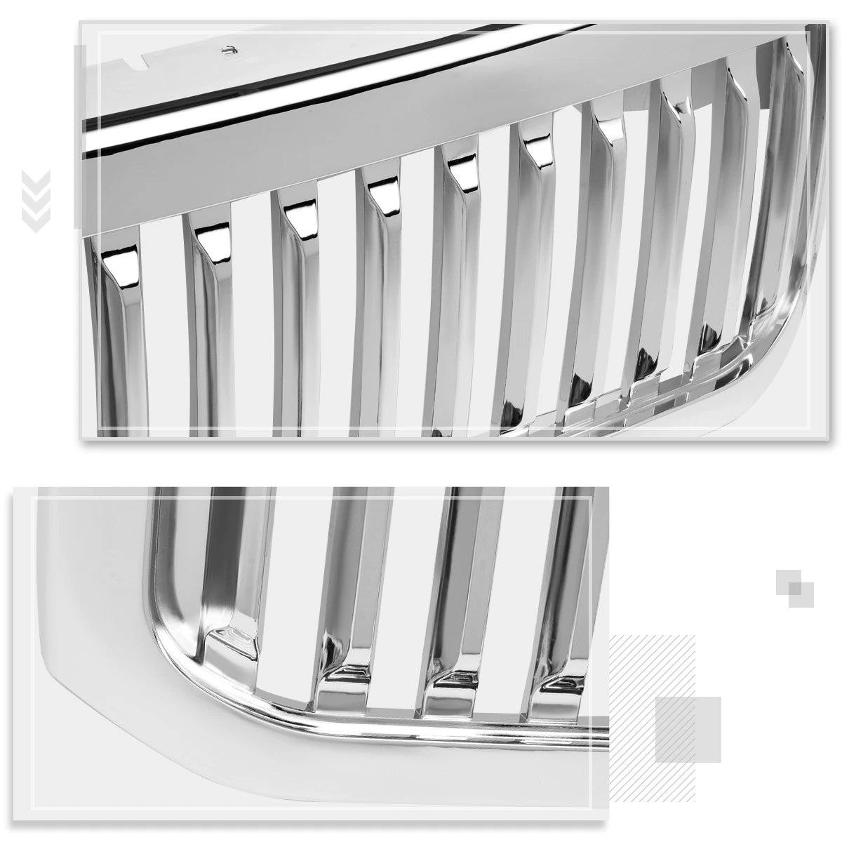 Chrome Front Bumper Grille Frame for Ford F250-F550 SD (1999–2004)