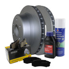 Rear Brake Kit 330mm Disc Rotors & Akebono Ceramic Pads for Cadillac Chevy GMC