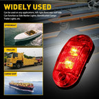 10X LED Oval Marker Lights for Truck Trailer (12V)