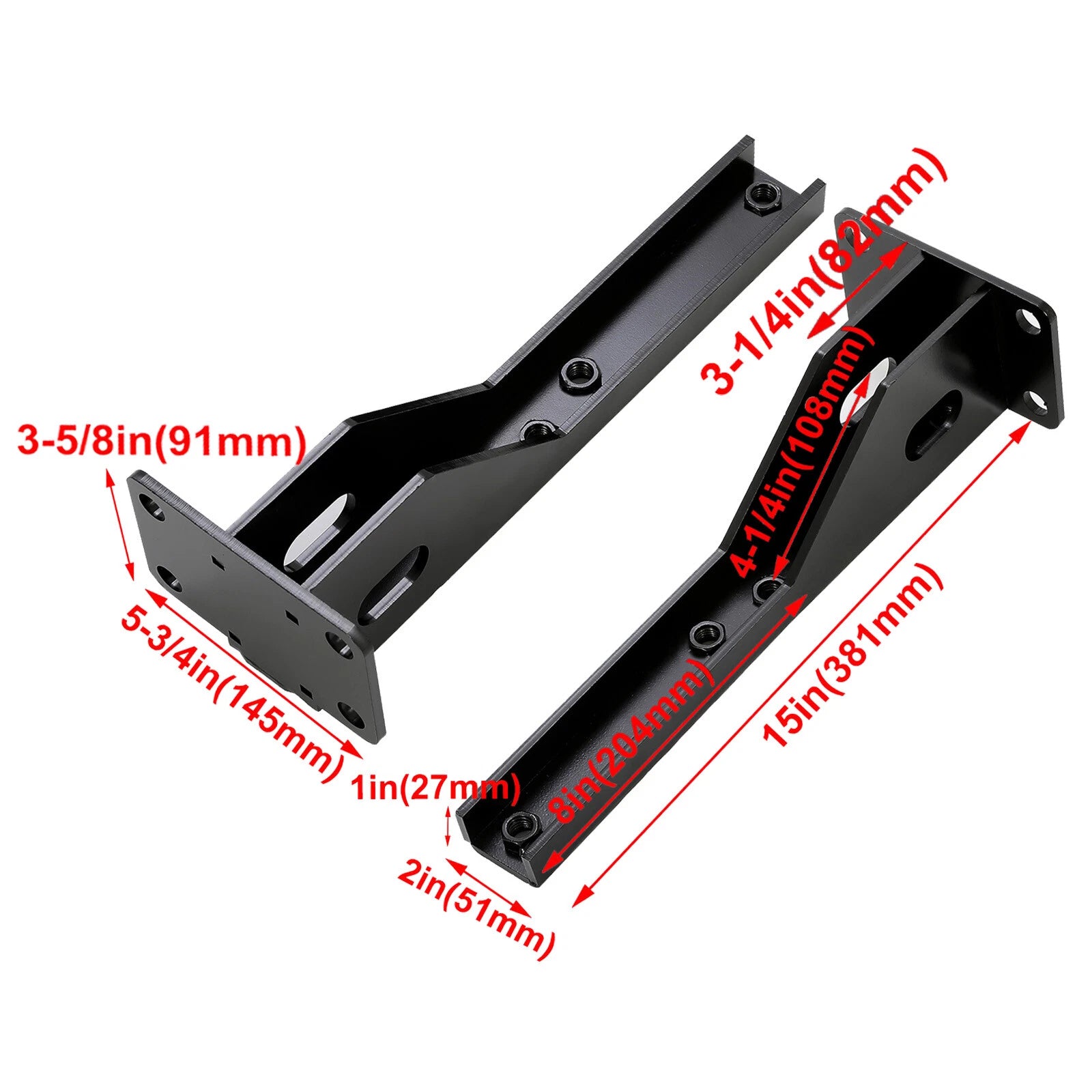 Set of 2 Rear Bumper Brackets for Jeep Cherokee XJ (1986-2001)