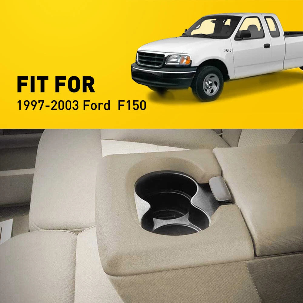 Center Console Cup Holder Armrest Pad for Ford F150 (1997–2003) Beige