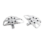 Pair Rear Footrest Floorboard Chrome for Harley Touring Softail
