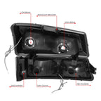 LED DRL Tube Headlight & Bumper Lamp for Silverado 1500 3500 Avalanche (2003–2007)