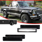 Set of 4 Smoked Black Lens LED Front & Rear Side Marker Lights for Jeep J Series