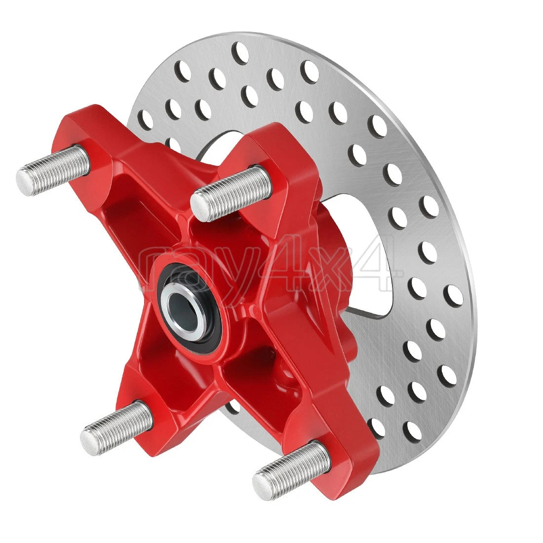 Front Red Wheel Hub & Brake Disc for Honda Sportrax 250 TRX250EX TRX250X (2001–2014)