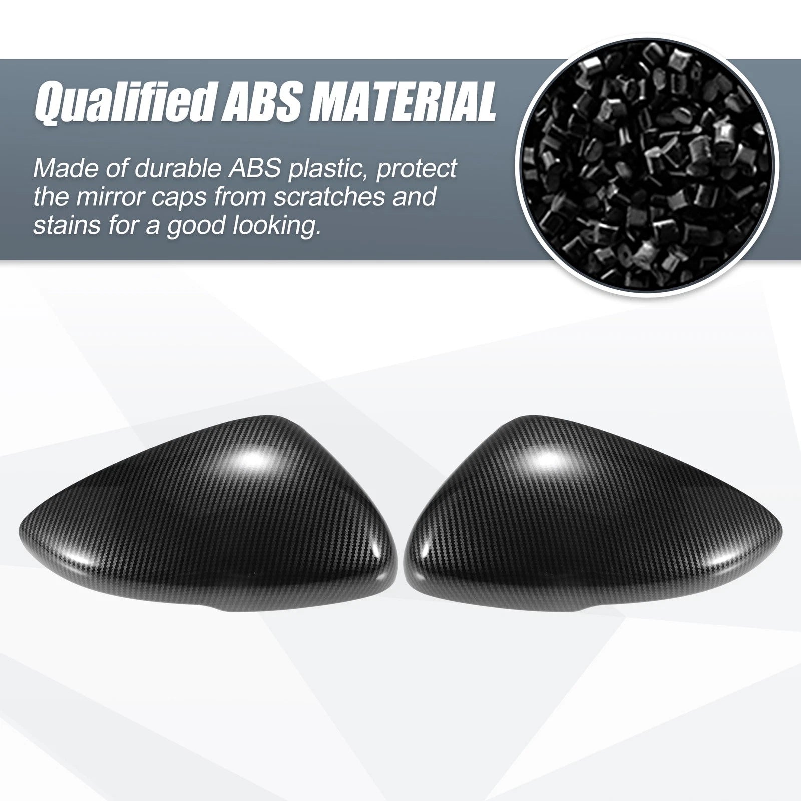 Pair Rearview Mirror Cover Overlay for Honda Accord (2018–2023) Carbon Fiber