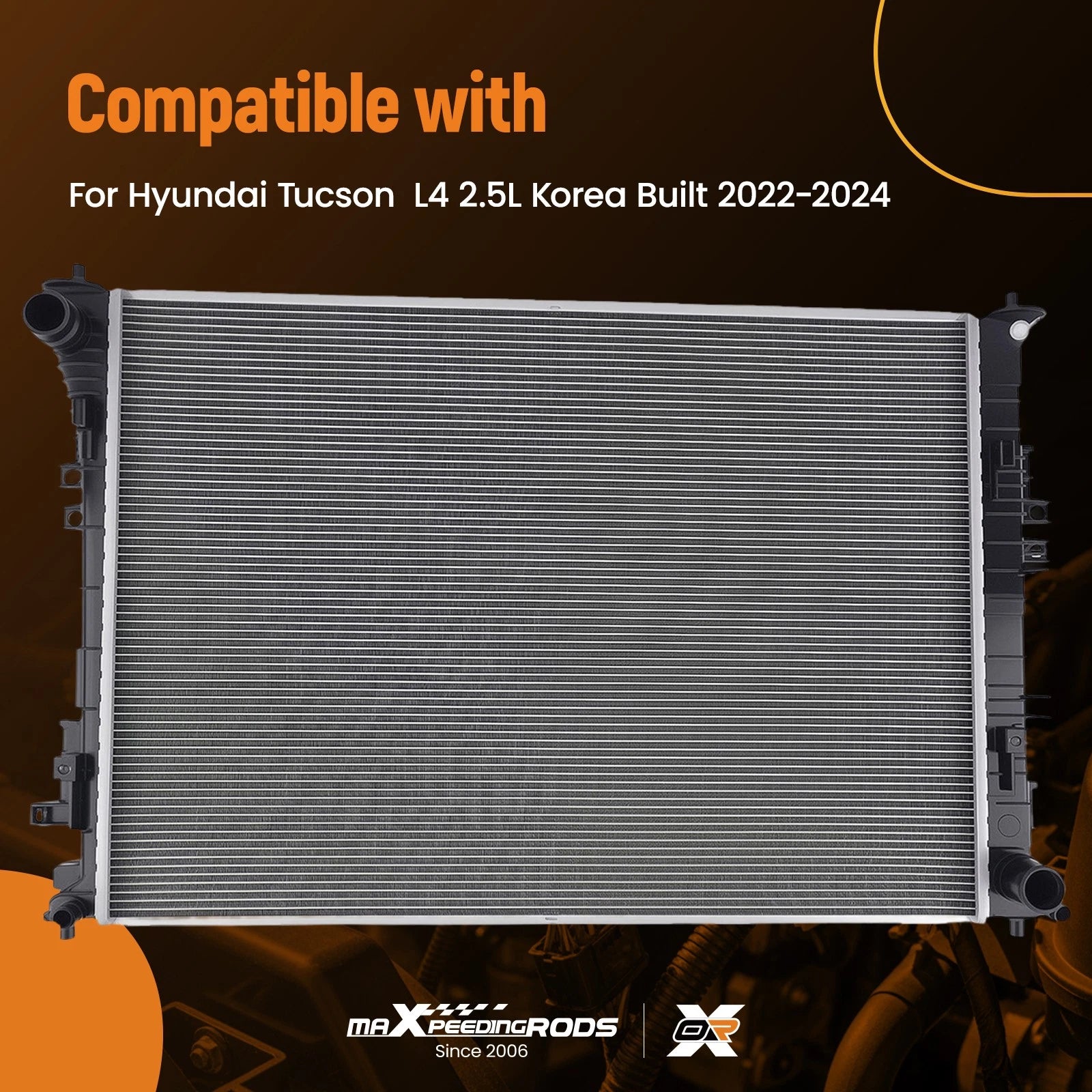 Cooling Radiator Assembly for Hyundai Tucson (2022–2024)
