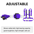 Set of 2 Purple 4-Point Racing Seat Belt Harnesses for ATV