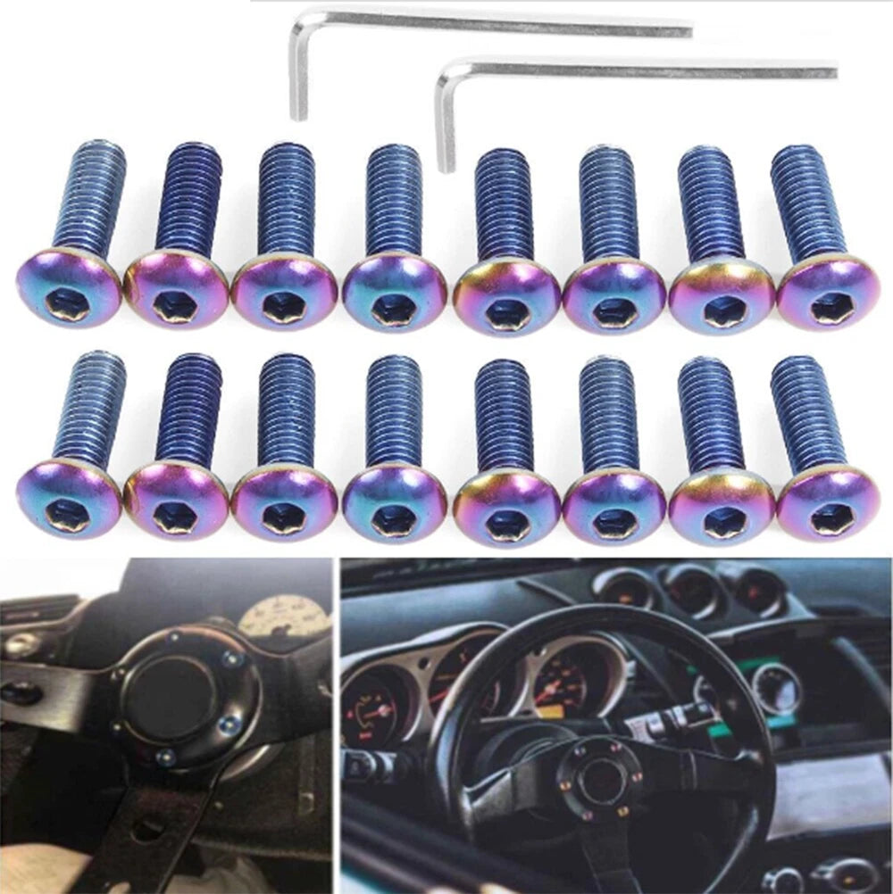 16PCS Steering Wheel Screw Kit for Racing Cars