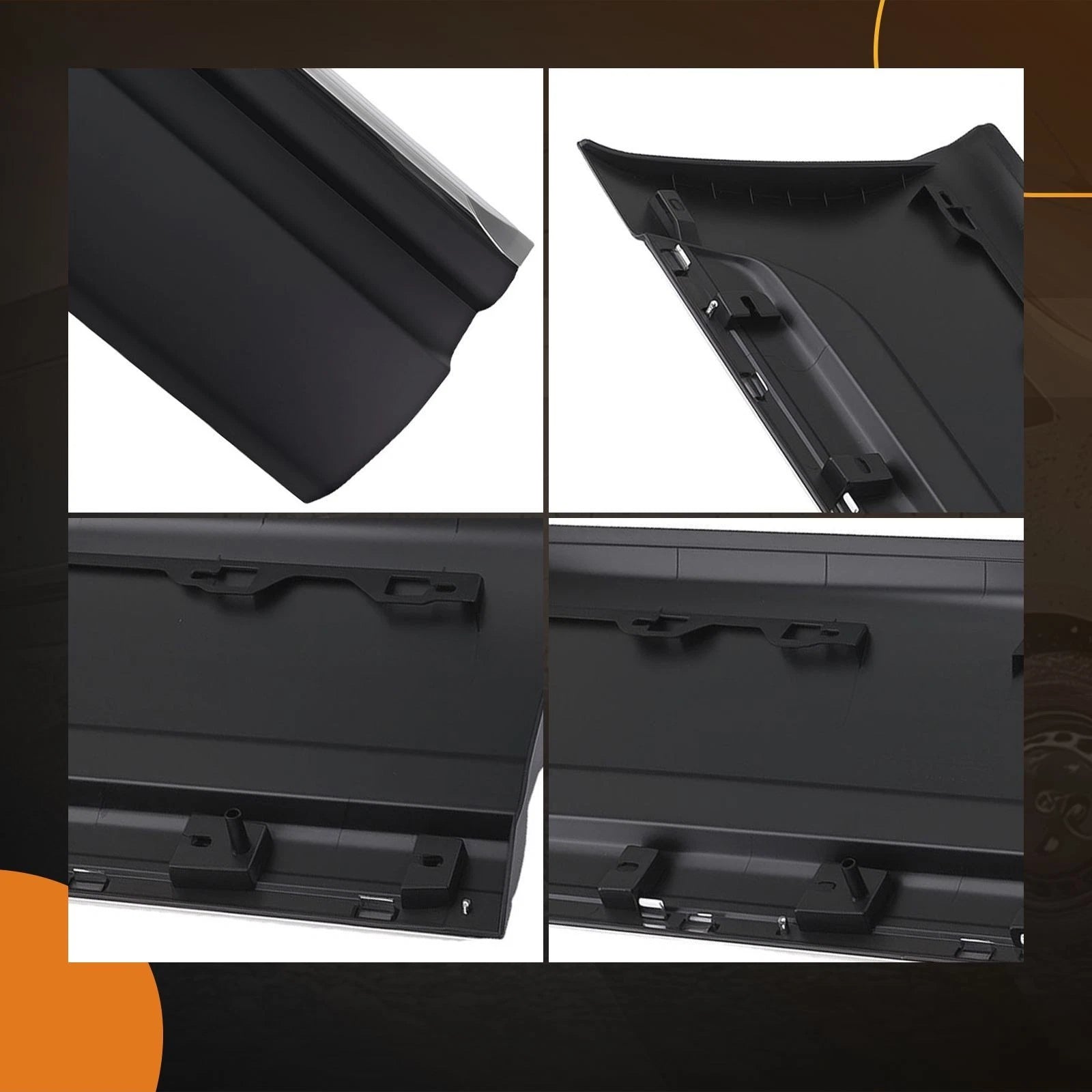 Door Trim Molding Lower Right Rear for Ford Explorer (2011–2015) Black ABS