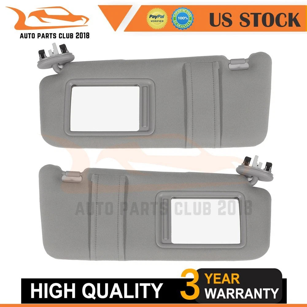 Set of 2 Plush Cloth Sun Visors for Toyota Camry (2007–2011)
