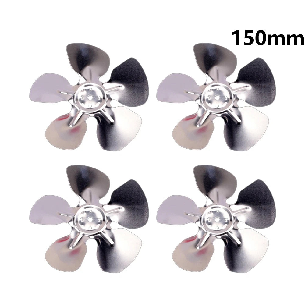 Set of 4 Aluminum Cooling Fan Blades for Refrigerator Motor (150mm-300mm)