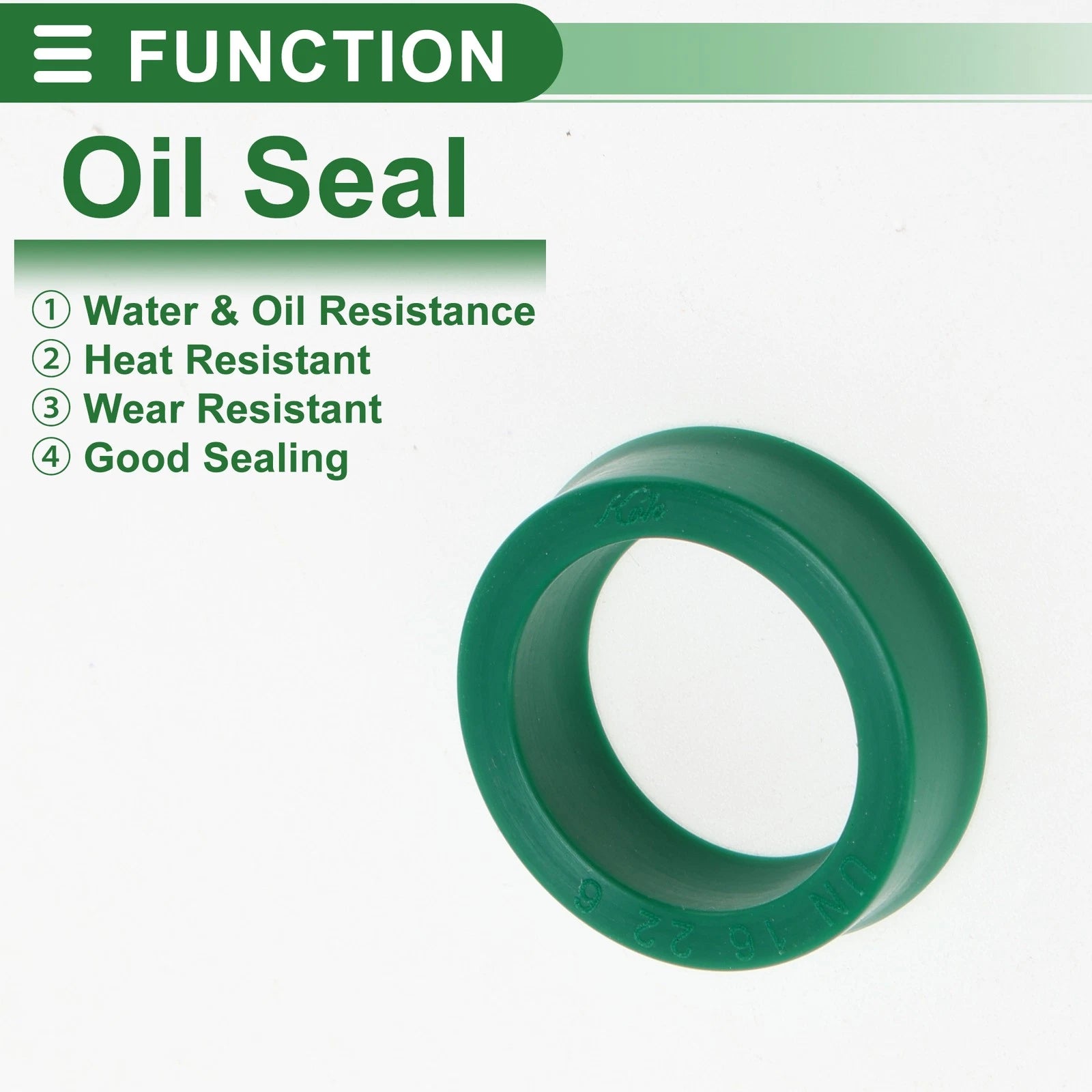 Set of 5 Oil Seal Rotary Shaft Seal 16x22x6mm High Pressure Green