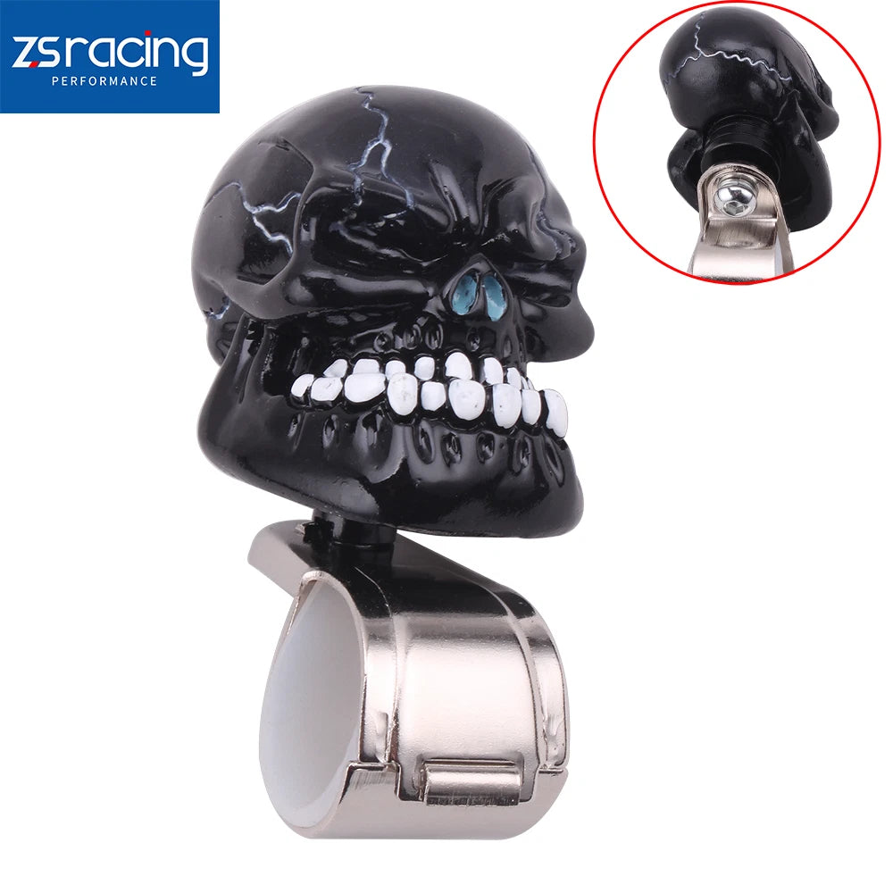 Skull Head Steering Wheel Spinner Knob for Auto/Truck (Black)