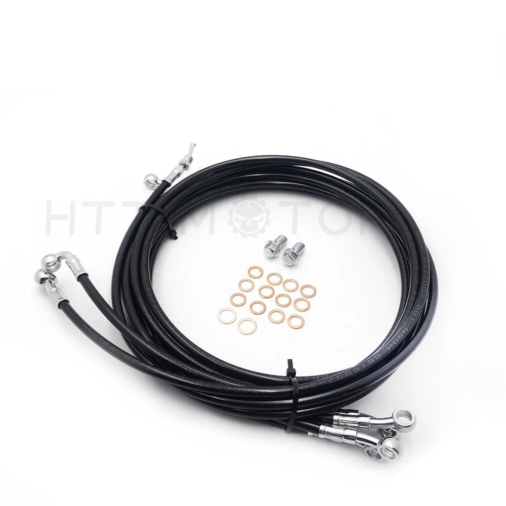 Ape Cable Kit for Harley Touring ABS Models (2014–2020) - Black Nylon 14" 15" 16"