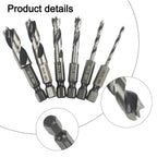6-Piece Drill Bit Set 1/4 Inch Hex Shank for Wood
