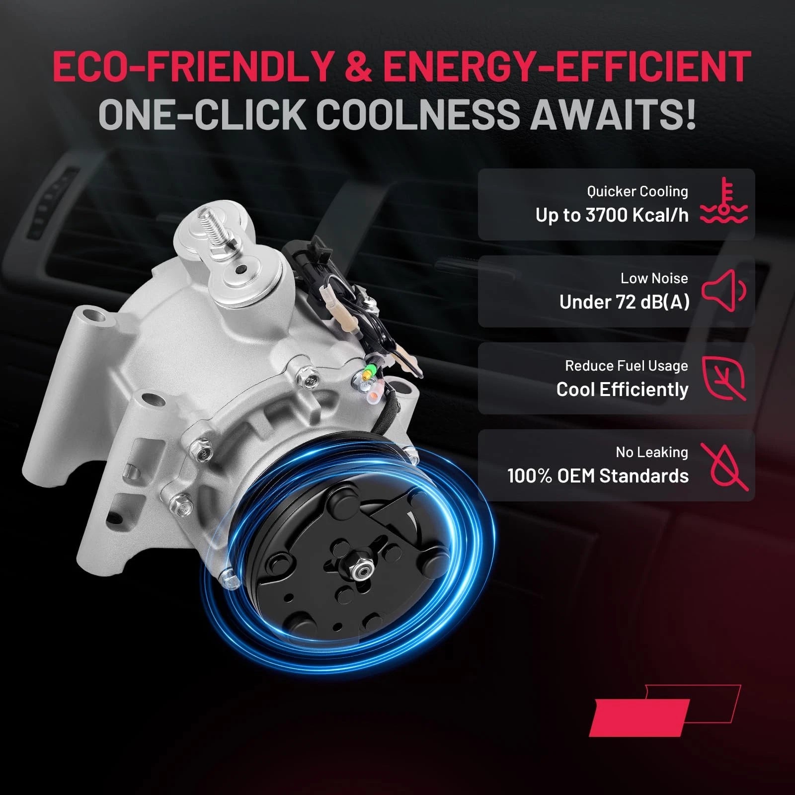 AC Compressor with Clutch for Chevrolet Trailblazer (2002–2009) CO 4910AC