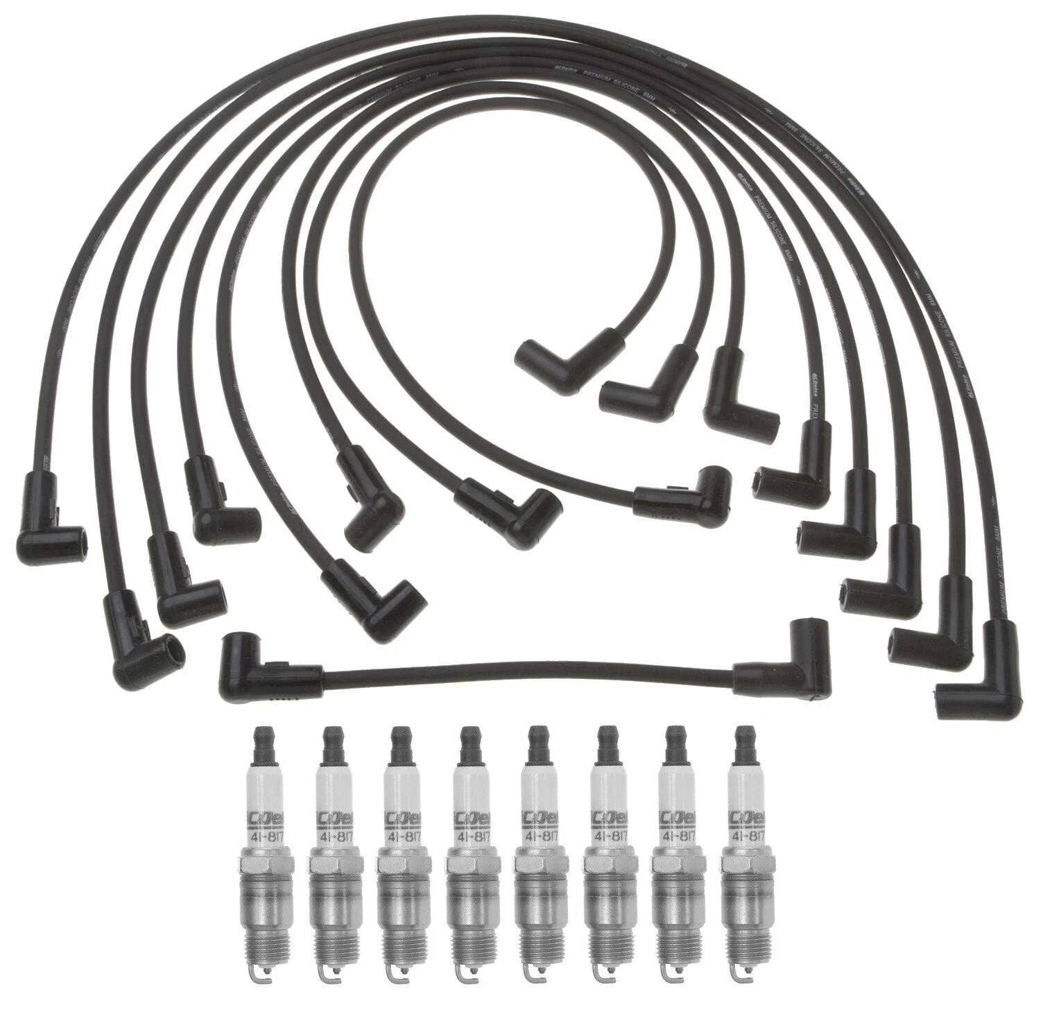 Pro Ignition Wire Set & 8 ACDelco Platinum Spark Plugs for C3500 R3500 (1990–2000)