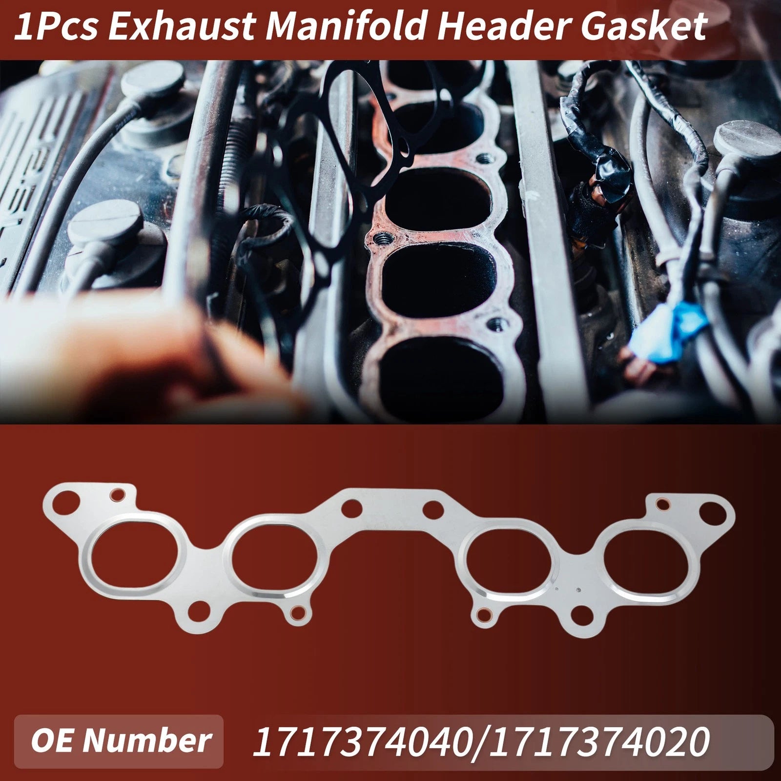 Exhaust Manifold Header Gasket for Toyota Avensis (1997–2000) No. 1717374040