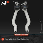 2X Front Outer Tie Rod Ends for Honda Pilot (2016-2023) Ridgeline MDX