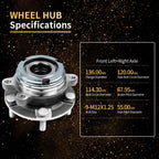Front Wheel Bearing and Hub Assembly for Nissan Maxima Altima (2013-2018)