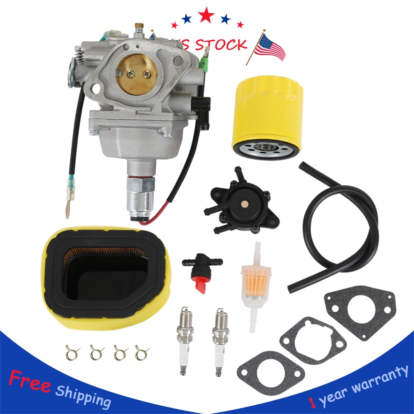 Carburetor Kit with Filters & Spark Plugs for Kohler Courage Engines 