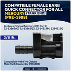 3/8" Barb Female Fuel Connector for Mercury Engine & Tank Pre-1998