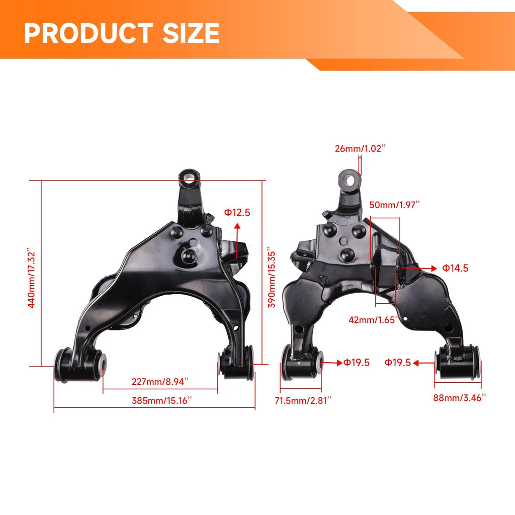 Front Lower Control Arms for Toyota Tundra (2004–2006) & Sequoia (2004–2007)