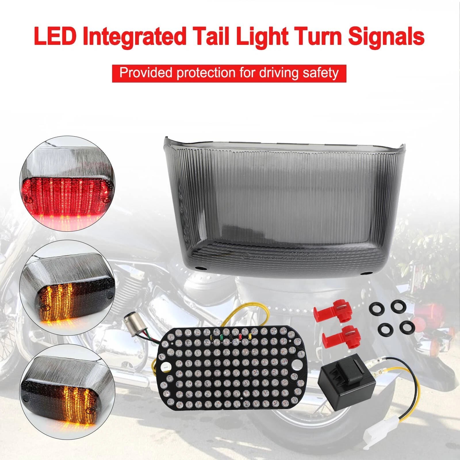 LED Tail Light for Suzuki Volusia 800 VL1500 Boulevard C50 C90 (2001–2009)
