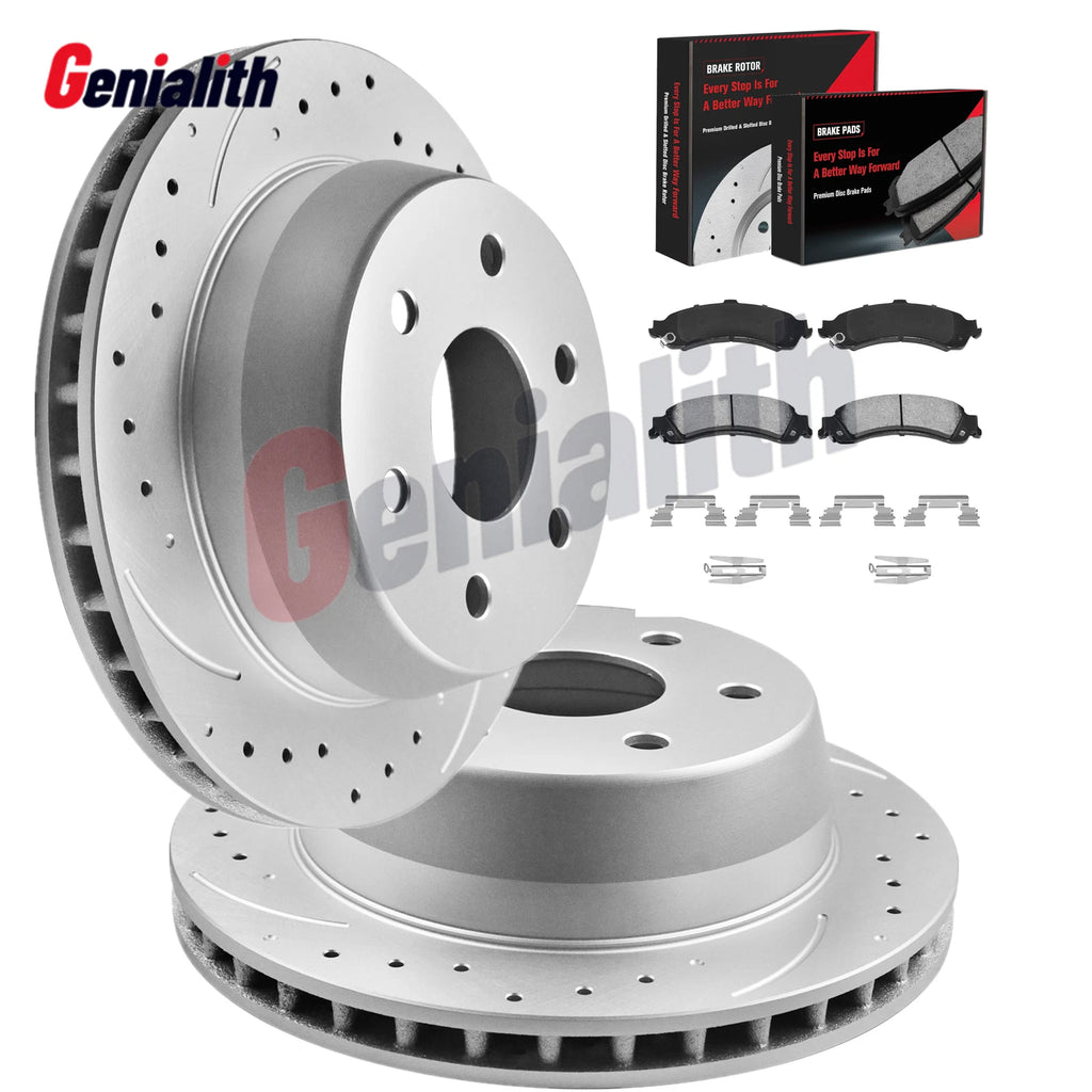 12.99" Rear Disc Rotors + Brake Pads for GMC Chevy Silverado 1500 (2007–2019)