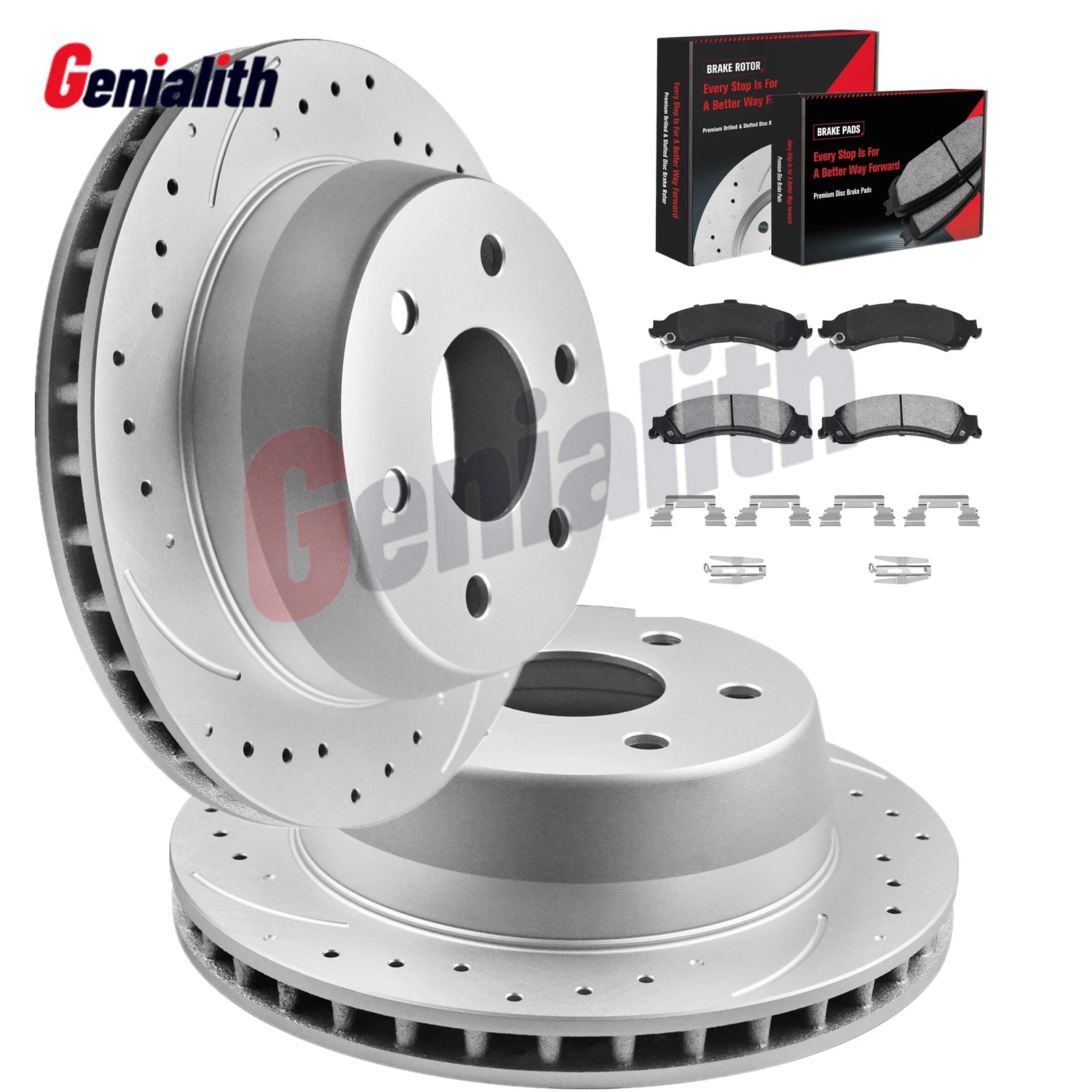 12.99" Rear Disc Rotors + Brake Pads for GMC Chevy Silverado 1500 (2007–2019)