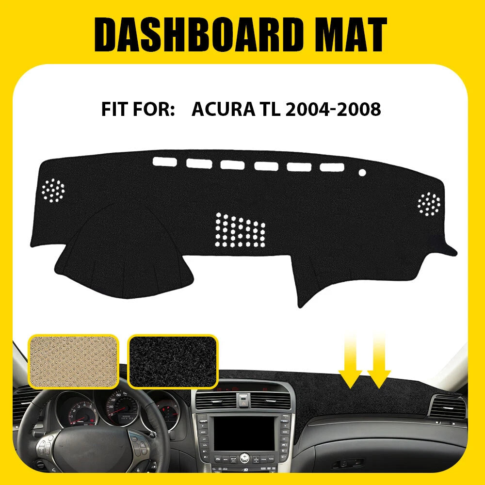 Dashboard Pad Carpet Dash Cover Mat for Acura TL (2004–2008) Black