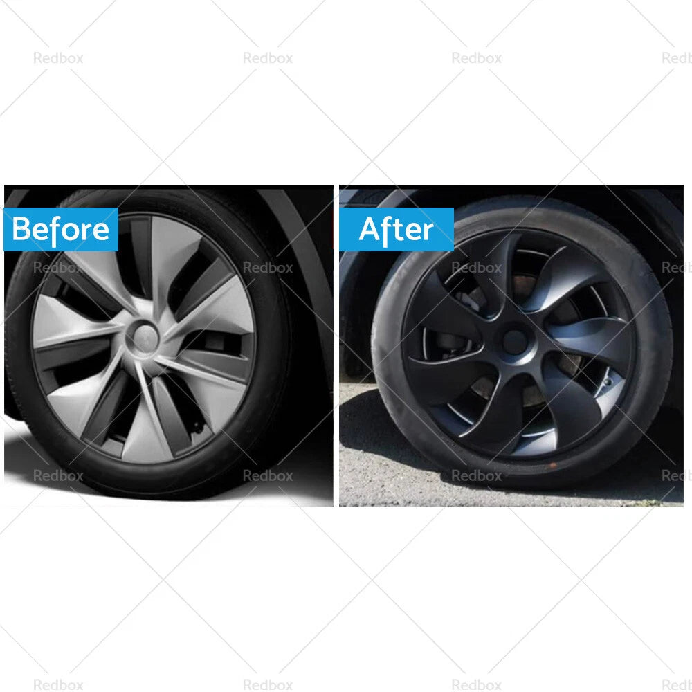 19 Inch Wheel Cover Cap for Tesla Model Y (2020–2023) Matt Black