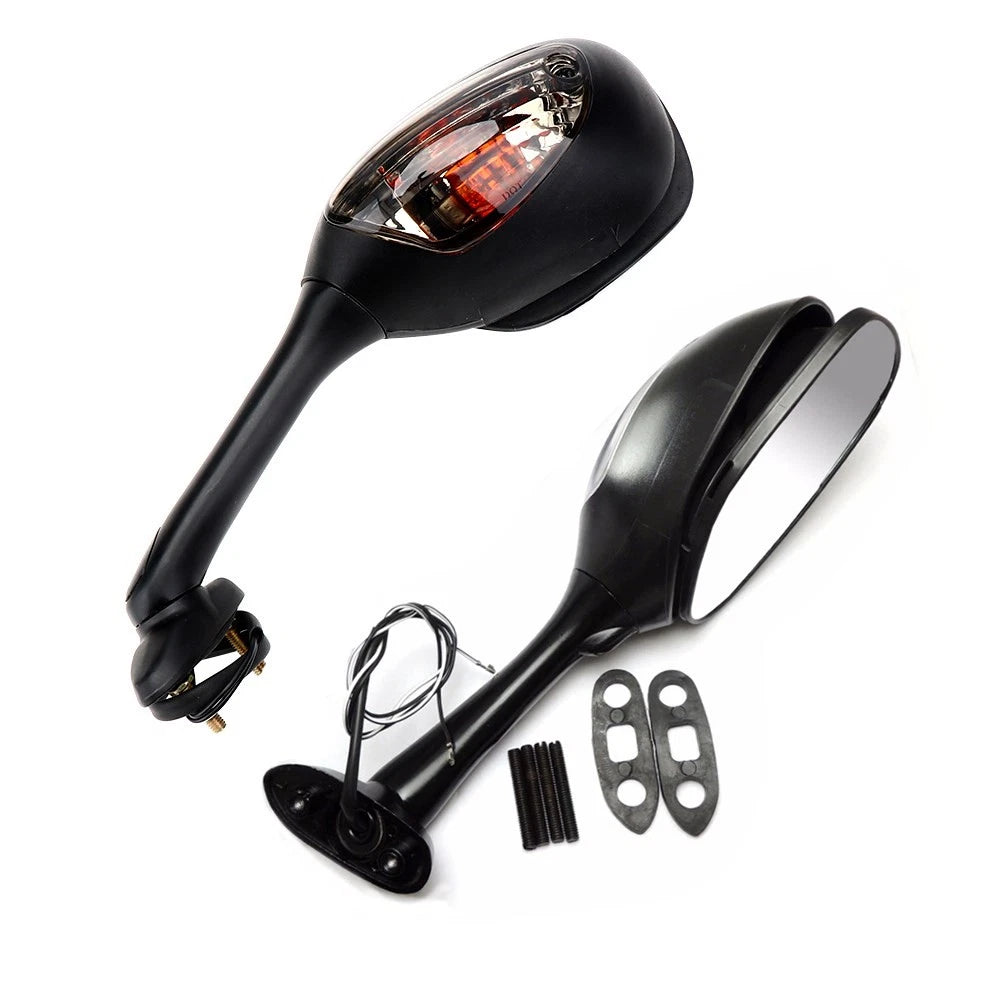 Rearview Side Mirrors w/Turn Signals for Suzuki GSXR600 GSX-R750 GSXR1000 (2002–2015)