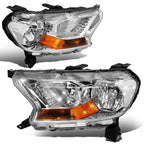 Factory Style Headlights for Ford Ranger XL XLT (2019–2023) - Chrome/Amber