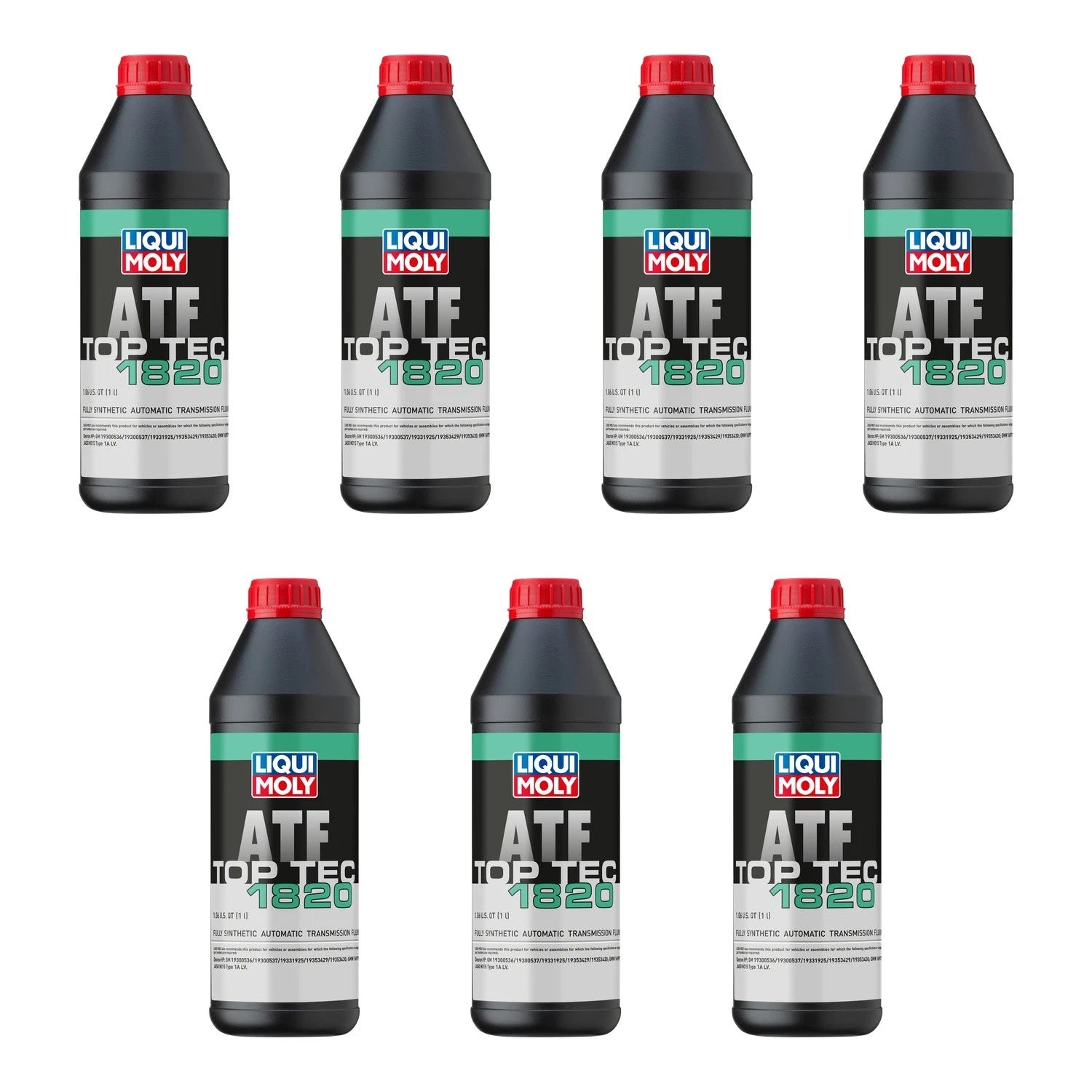 Set of 7 Liqui Moly Top Tec ATF 1820 Automatic Transmission Fluid (1L each)