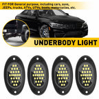 White LED Rock Light Kit for Off-Road Trucks and Golf Carts (Universal)