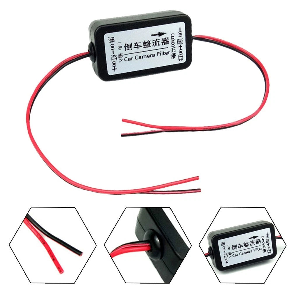 12V DC Power Filter for Car Rear Camera (2010–2023)