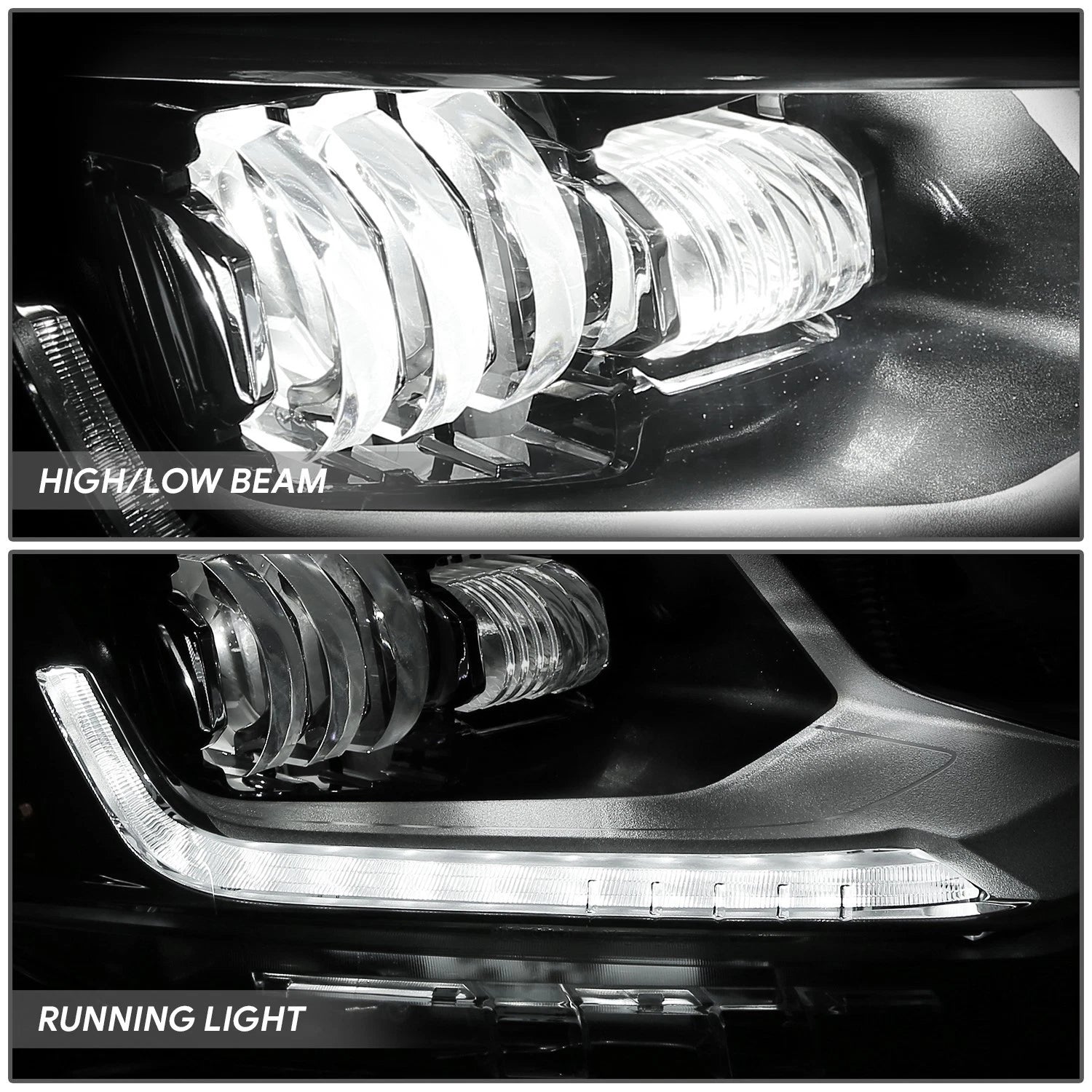 Chrome Amber LED Headlight for Chevy Equinox (2018–2021)
