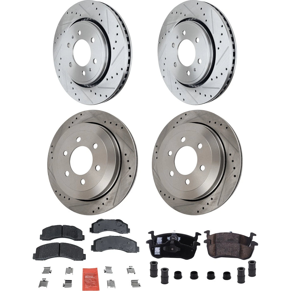 Brake Disc Rotors and Pads Kit for Ford Expedition Navigator (2011–2017)
