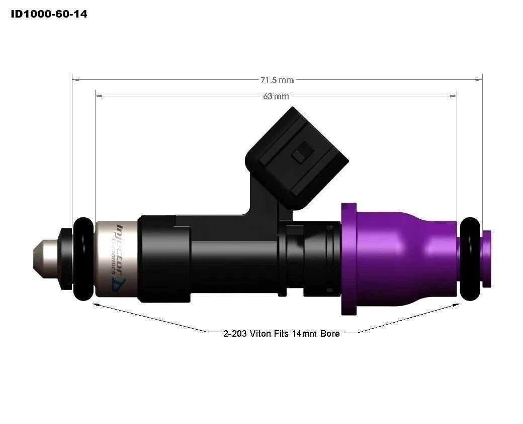 Set of 8 Injector Dynamics ID1050x Fuel Injectors for Mustang GT (1996–2010) + Walbro 450